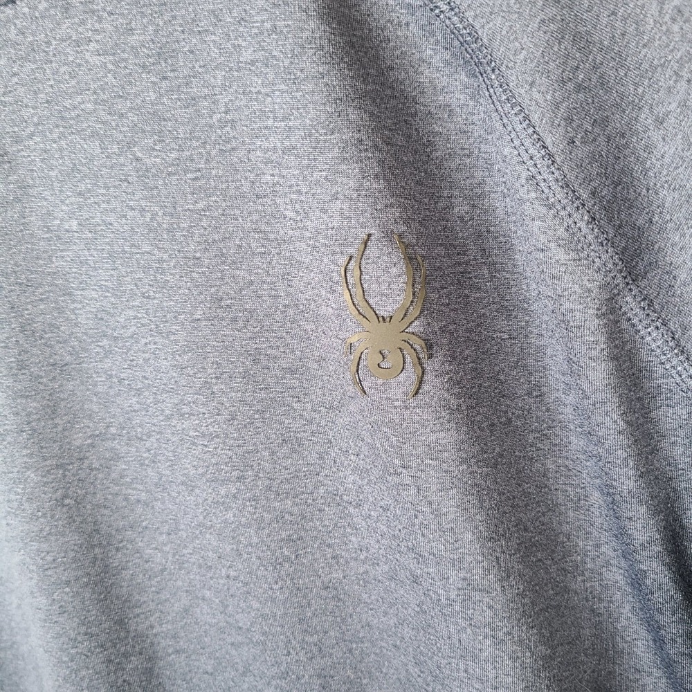 Spyder Active Shirt Mens XL Blue Black ProWeb Long Sleeve Performance Crew Neck - Picture 3 of 9